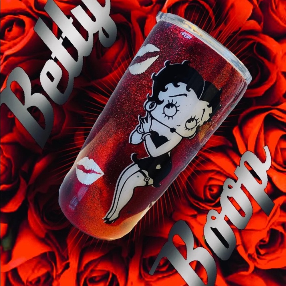 Betty Boop Glitter Tumbler